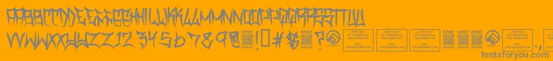 TraviscountyRegular Font – Gray Fonts on Orange Background