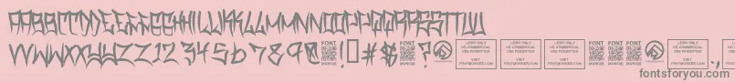 TraviscountyRegular Font – Gray Fonts on Pink Background