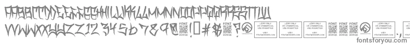 TraviscountyRegular Font – Gray Fonts on White Background