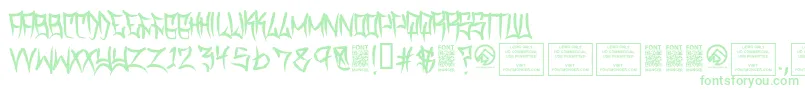 TraviscountyRegular-Schriftart – Grüne Schriften auf weißem Hintergrund