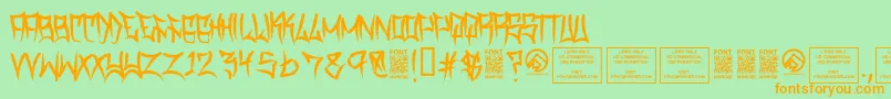 TraviscountyRegular Font – Orange Fonts on Green Background