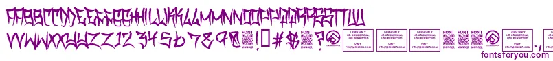 フォントTraviscountyRegular – 紫色のフォント