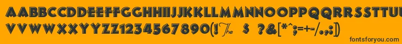 FrankensSteina Font – Black Fonts on Orange Background