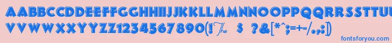 FrankensSteina Font – Blue Fonts on Pink Background