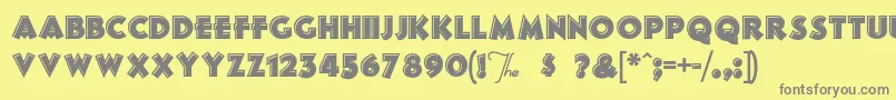 FrankensSteina Font – Gray Fonts on Yellow Background