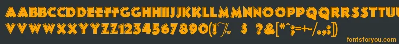 FrankensSteina Font – Orange Fonts on Black Background