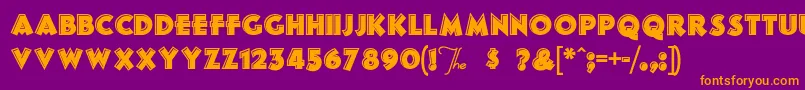 FrankensSteina Font – Orange Fonts on Purple Background