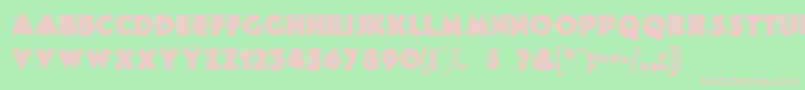 Czcionka FrankensSteina – różowe czcionki na zielonym tle