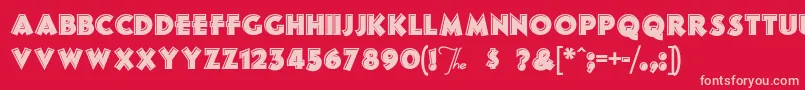 FrankensSteina Font – Pink Fonts on Red Background