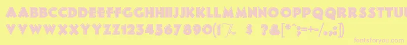 FrankensSteina Font – Pink Fonts on Yellow Background