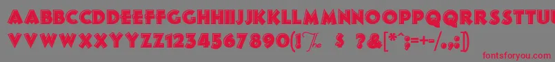 FrankensSteina-fontti – punaiset fontit harmaalla taustalla
