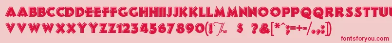 FrankensSteina Font – Red Fonts on Pink Background