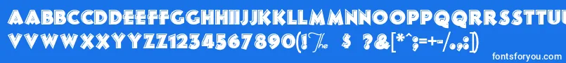 FrankensSteina Font – White Fonts on Blue Background