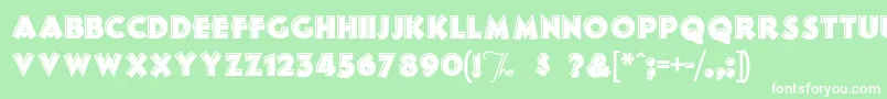 FrankensSteina Font – White Fonts on Green Background