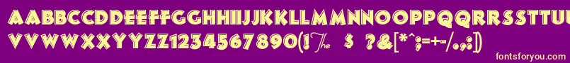 FrankensSteina Font – Yellow Fonts on Purple Background