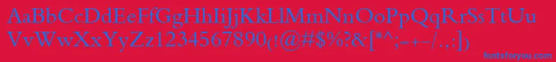 BassamOstorah Font – Blue Fonts on Red Background