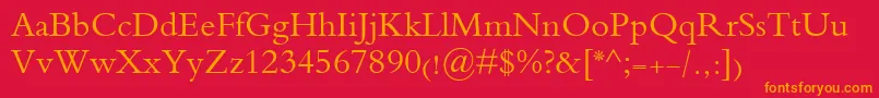 BassamOstorah Font – Orange Fonts on Red Background