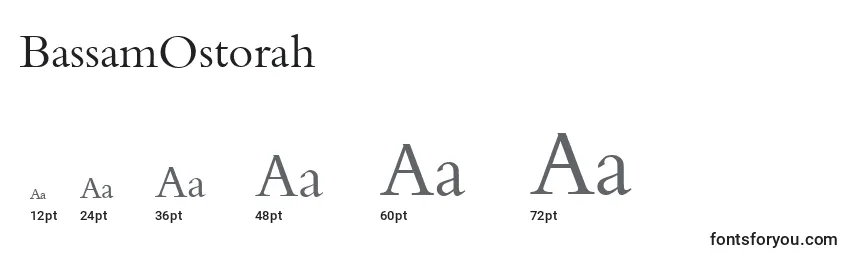 Размеры шрифта BassamOstorah