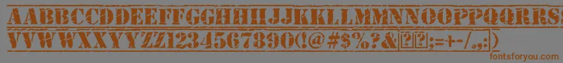 OldStamper Font – Brown Fonts on Gray Background