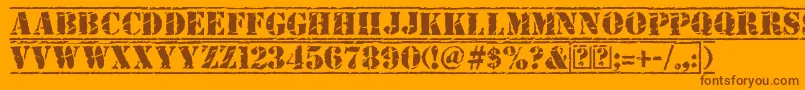 OldStamper Font – Brown Fonts on Orange Background