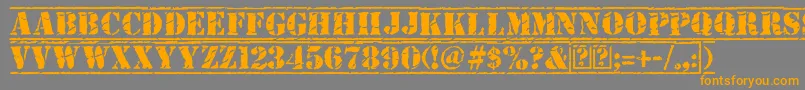OldStamper Font – Orange Fonts on Gray Background