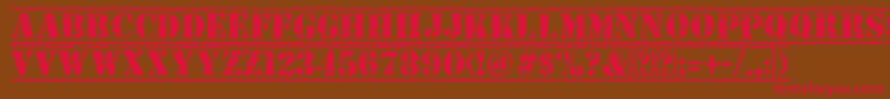 OldStamper Font – Red Fonts on Brown Background