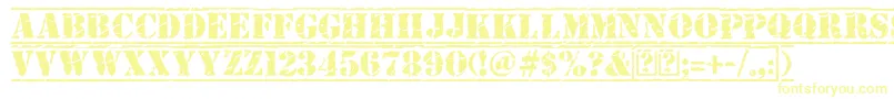フォントOldStamper – 黄色のフォント