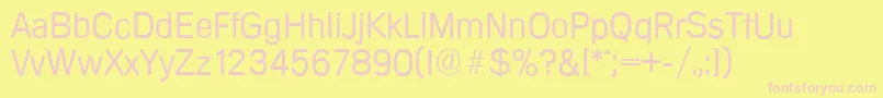MercedesserialLightRegular Font – Pink Fonts on Yellow Background