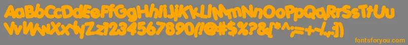 PorkysHeavy Font – Orange Fonts on Gray Background