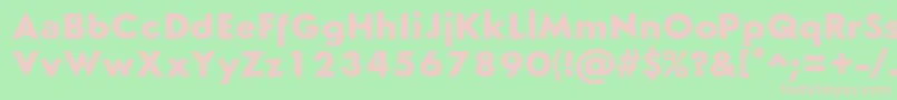 SemplicitaBold Font – Pink Fonts on Green Background