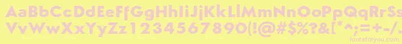 SemplicitaBold Font – Pink Fonts on Yellow Background