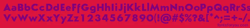 SemplicitaBold Font – Purple Fonts on Red Background