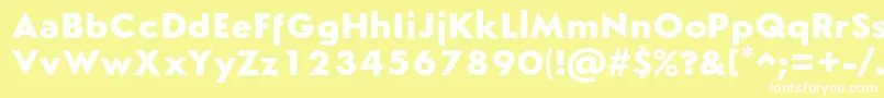 SemplicitaBold Font – White Fonts on Yellow Background