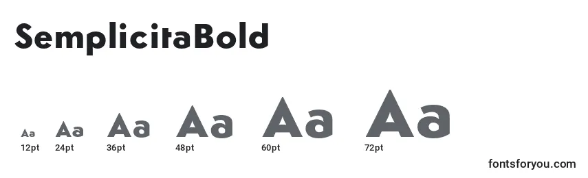 SemplicitaBold Font Sizes