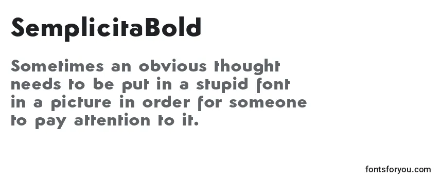 SemplicitaBold Font