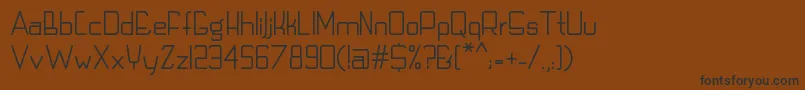 Шрифт TechnoLcd – чёрные шрифты на коричневом фоне