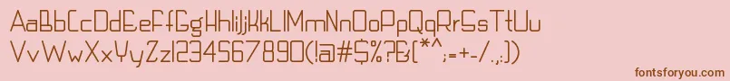 Шрифт TechnoLcd – коричневые шрифты на розовом фоне