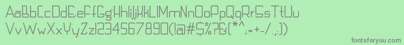 TechnoLcd Font – Gray Fonts on Green Background