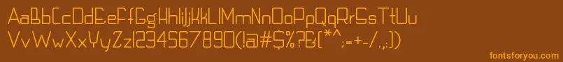 Шрифт TechnoLcd – оранжевые шрифты на коричневом фоне