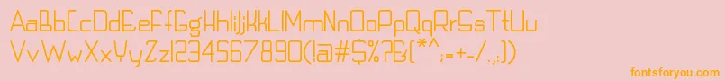 TechnoLcd Font – Orange Fonts on Pink Background