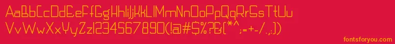 TechnoLcd Font – Orange Fonts on Red Background