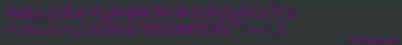 TechnoLcd Font – Purple Fonts on Black Background