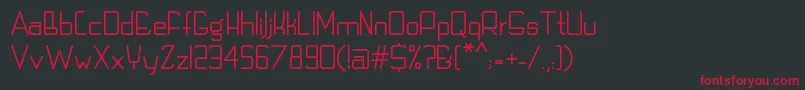 Шрифт TechnoLcd – красные шрифты на чёрном фоне