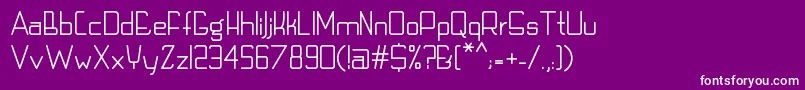 TechnoLcd Font – White Fonts on Purple Background