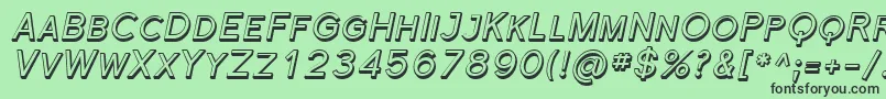 Florsn44-fontti – mustat fontit vihreällä taustalla