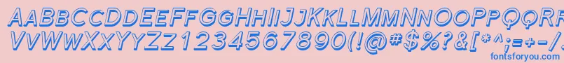 Florsn44 Font – Blue Fonts on Pink Background