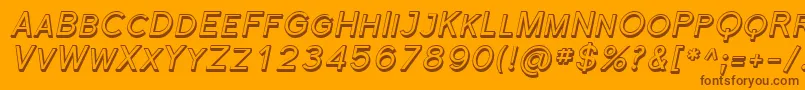 Florsn44 Font – Brown Fonts on Orange Background