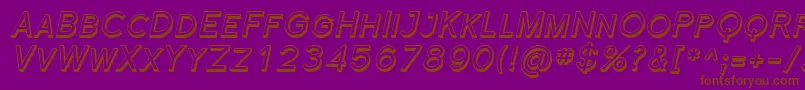 Florsn44-fontti – ruskeat fontit violetilla taustalla