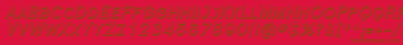 Florsn44 Font – Brown Fonts on Red Background