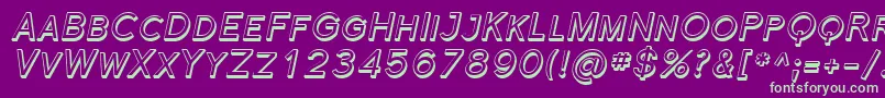 フォントFlorsn44 – 紫の背景に緑のフォント
